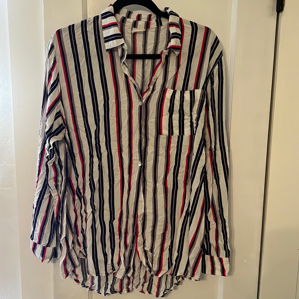 Striped button down shirt